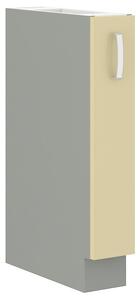 Výsuvná skrinka ULLERIKE - šírka 15 cm, krémová / šedá