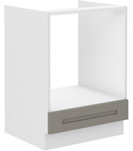 Sporáková skrinka LAILI - šírka 60 cm, svetlo šedá / biela