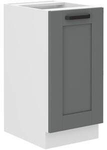 Dolná jednodverová skrinka LAILI - šírka 40 cm, šedá / biela