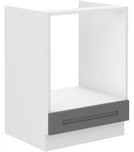 Sporáková skrinka LAILI - šírka 60 cm, šedá / biela