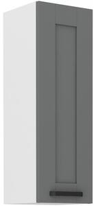 Vysoká horná skrinka LAILI - šírka 30 cm, šedá / biela