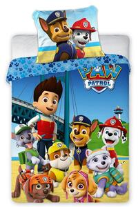 DETSKÉ BAVLNENÉ OBLIEČKY PAW PATROL 160X200 CM, 1KS 70X80 CM VZOROVANÉ
