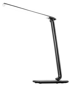 SOLIGHT LED stolný lampička stmievateľná 12W/3000K-6000K/700Lm, USB, čierny lesk