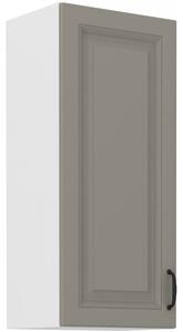Vysoká horná skrinka SOPHIA - šírka 40 cm, svetlo šedá / biela