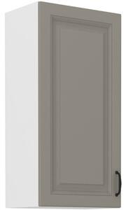 Vysoká horná skrinka SOPHIA - šírka 45 cm, svetlo šedá / biela