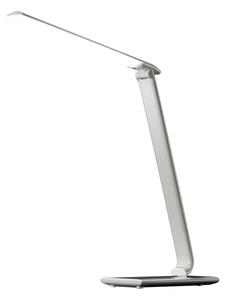 SOLIGHT LED stolný lampička stmievateľná 12W/3000K-6000K/700Lm, USB, biely lesk