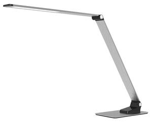 SOLIGHT LED stolný lampička stmievateľná 11W/3000K-6000K/550Lm, brúsený hliník, USB port