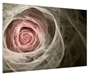 Abstraktný obraz ruže (90x60 cm)
