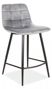 Barová stolička LUMI - čierna / šedá