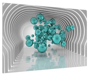Abstraktný obraz - bubliny (90x60 cm)