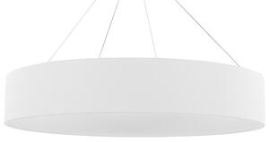 Závesná lampa biela oceľová integrované LED svetlo okrúhle elegantné svietidlo moderný glamour dizajn