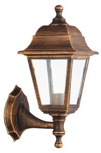 ACA Lighting Vonkajší nástenný lampáš, farba hrdze, PLGP1R