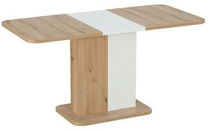 Rozkladací jedálenský stôl LESJAN - 110x68, dub artisan / matný biely