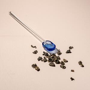 Muurla Sklenená lyžička 15,5 cm, modrá