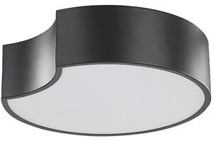 Stropné LED svietidlo čierne kovové akrylové trojité teplé biele svetlo minimalistický moderný dizajn