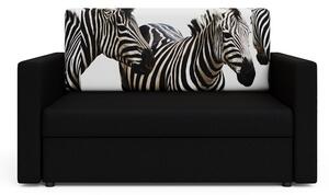 Rozkladacia pohovka so zebrami ARIA - čierna