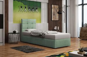 Čalúnená posteľ DELILAH 2 - 90x200, svetlo zelená