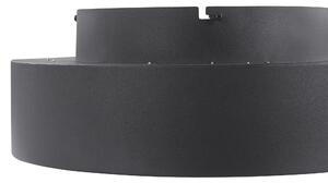 Stropné svietidlo čierne kovové akrylové integrované LED svetlo okrúhle dekoratívne moderné osvetlenie