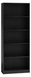 Úzka knižnica RAUNO - 60 cm, čierna