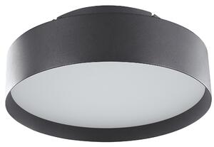 Stropné svietidlo čierne kovové akrylové integrované LED svetlo okrúhle dekoratívne moderné osvetlenie
