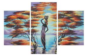 Orientálny obraz ženy, stromov a slnka (90x60 cm)