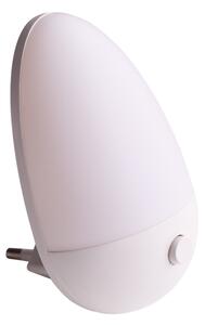 ACA Lighting LED detská nočná lampička do zásuvky s vypínačom 1W/230V/4000K, biela