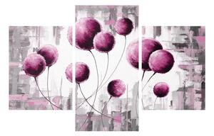 Abstraktný obraz - ružové balóniky (90x60 cm)