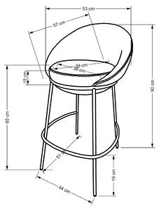 Barová stolička SCH-118 sivá