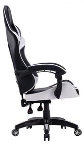Herná stolička LEMBIT - čierna / biela