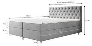 Čalúnená posteľ 120x200 ADRIA s úložným priestorom - béžová
