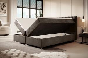 Čalúnená posteľ 120x200 ADRIA s úložným priestorom - hnedá