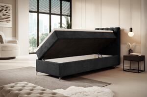 Čalúnená posteľ 80x200 ADRIA s úložným priestorom - pravá, svetlo grafitová