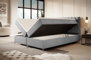 Čalúnená posteľ 180x200 ADRIA COMFORT s úložným priestorom - svetlo šedá