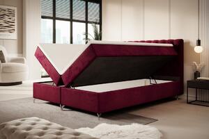 Čalúnená posteľ 140x200 ADRIA s úložným priestorom - červená