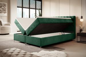 Čalúnená posteľ 120x200 ADRIA s úložným priestorom - zelená