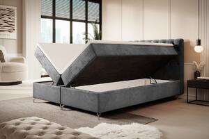 Čalúnená posteľ 120x200 ADRIA COMFORT s úložným priestorom - šedá