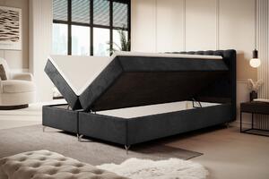 Čalúnená posteľ 160x200 ADRIA COMFORT s úložným priestorom - svetlo grafitová