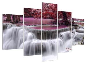 Obraz jesenných vodopádov (150x105 cm)