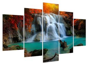 Jesenný obraz vodopádov (150x105 cm)