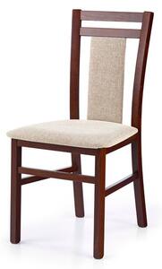 Jedálenská stolička HEBIRT 8 orech tmavý/béžová