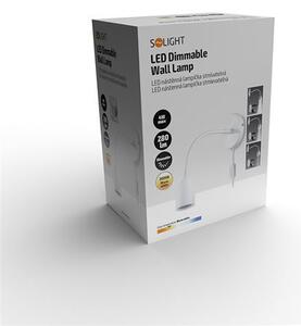 SOLIGHT LED nástenná lampička, stmievateľná, 4W, 280lm, 3000K, biela