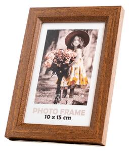 FANDY Drevený fotorámik Bevel 10x15 3 tmavohnedý