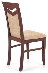 Jedálenská stolička CATRUNI orech tmavý/béžová