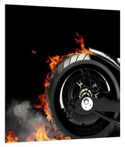 Obraz bicykla v ohni (30x30 cm)