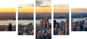 5-dielny obraz panoráma mesta New York