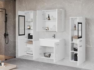 Nábytok do kúpeľne YUKO 2 - biela / lesklá biela + umývadlo ZDARMA