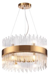 ACA DECOR Krištáľový luster DYNASTY max. 12x35W/G9/230V/IP20, farba mosadze