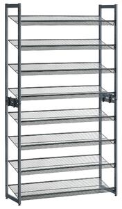 REGÁL NA TOPÁNKY, sivá, 92.5/163.5/30.7 cm Boxxx - Online Only drobný nábytok, Online Only