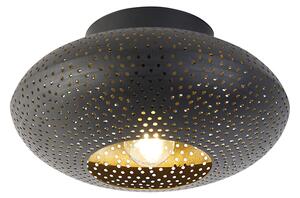 Inteligentné stropné svietidlo čierne so zlatom 25 cm vrátane Wifi P45 - Radiance
