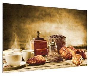 Obraz kávy a raňajok (90x60 cm)